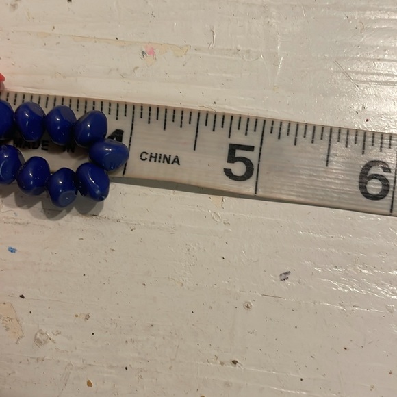 8” purple dark blue stackable stretch bracelet with 36 beads - Picture 7 of 8